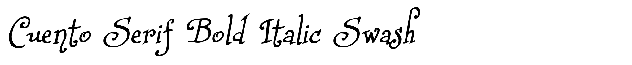 Cuento Serif Bold Italic Swash image